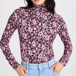 Isabel Marant Étoile Women's Floral Lou High-Neck Blouse in Multicolor NWOT